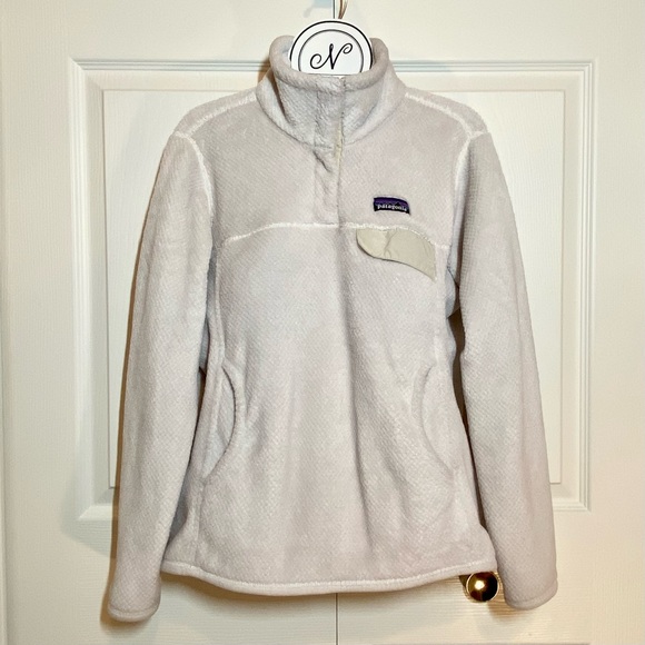 PATAGONIA Women’s Re-Tool Snap T Fleece Pullover Off White/Cream Size S - Picture 7 of 8
